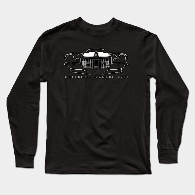 Chevy Camaro Z/28 - front stencil, white Long Sleeve T-Shirt by mal_photography